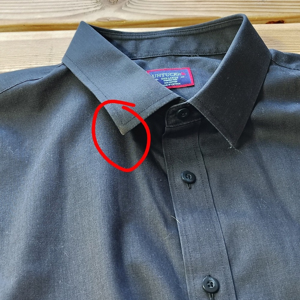 UNTUCKit‎ Black Stone WF Button Down Shirt Mens XXXL Black 100% Cotton 31360 - Picture 4 of 14
